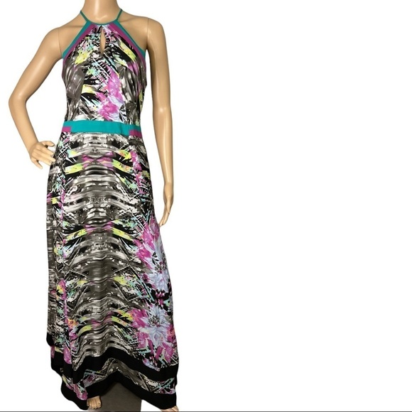 Parker‎ Maxi Aurora Halter Fit and Flare Multicolor Dress Size Small - Picture 6 of 15